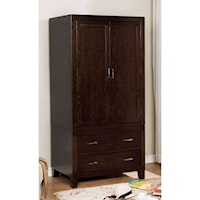 Contemporary Armoire with Two Drawers