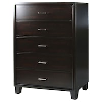 Contemporary  Five Drawer Chest