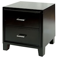 Contemporary Two Drawer Nightstand