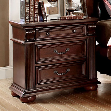 Traditional Nightstand with Felt-Lined Drawer