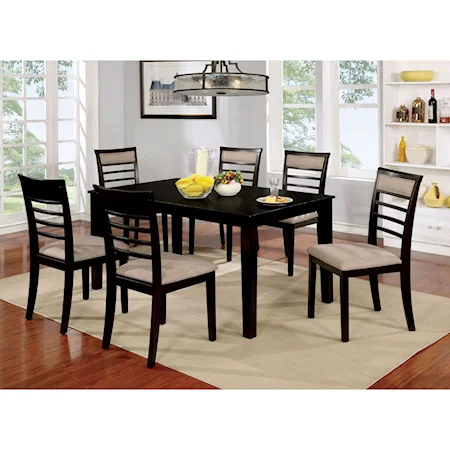 Contemporary 7 Piece Table and Chair Set