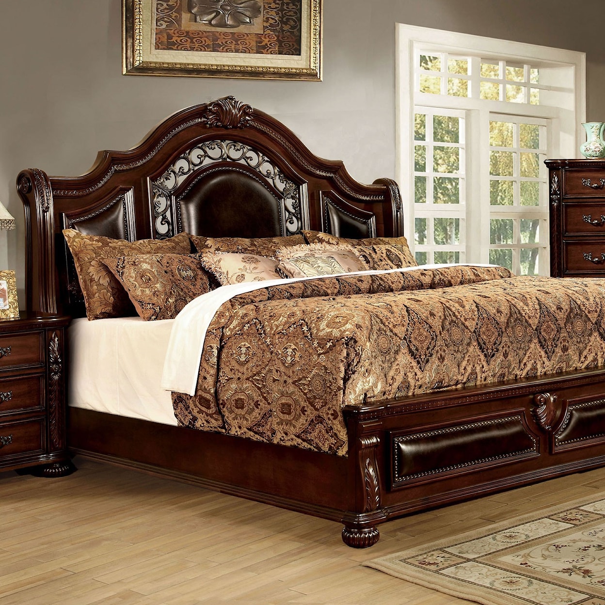 Furniture of America Flandreau King Panel Bed