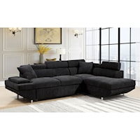 Contemporary Sectional with Pull Out Sleeper