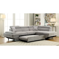 Contemporary Sectional with Pull Out Sleeper