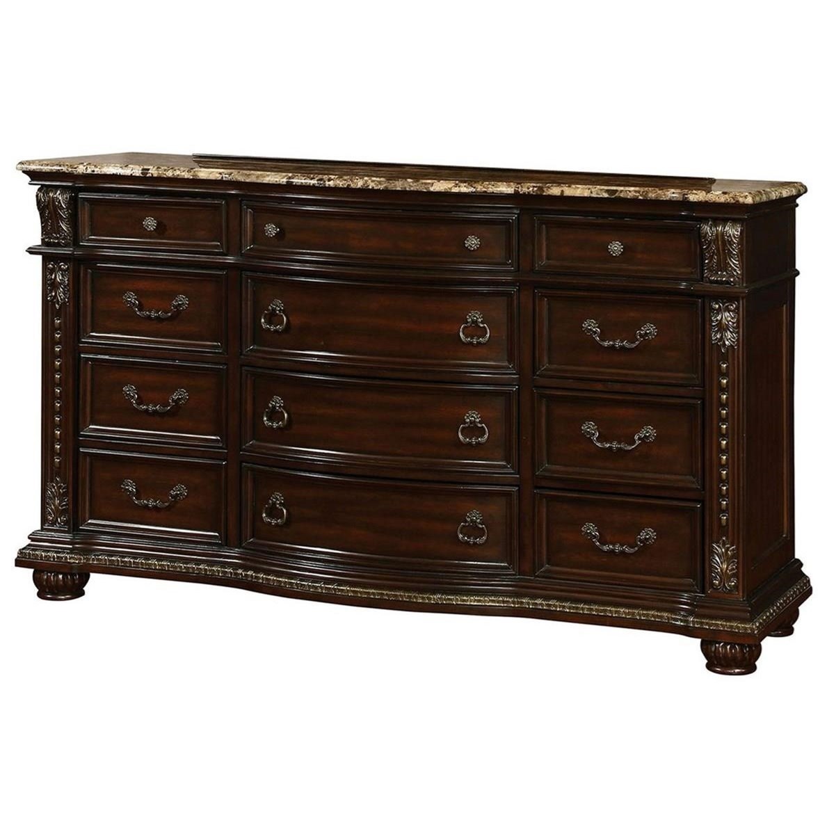 Furniture of America Fromberg CM7670D Traditional 12Drawer Dresser
