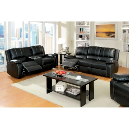 Sofa and Love Seat with Speaker Console