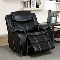 Casual Faux Leather Recliner