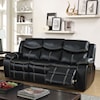 Furniture of America Pollux Sofa w/ 2 Recliners