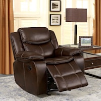 Casual Faux Leather Recliner