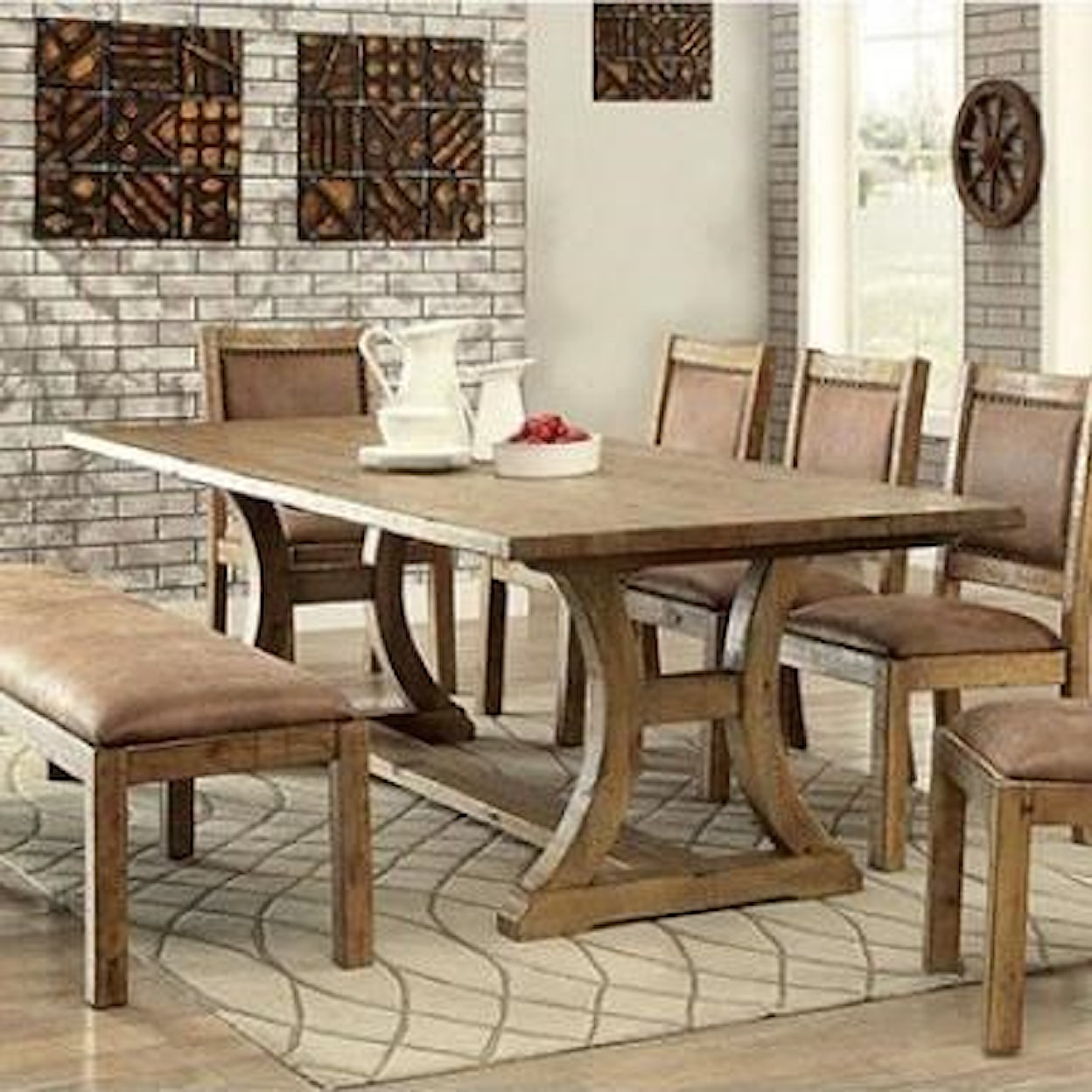 Furniture of America Gianna 77" Dining Table