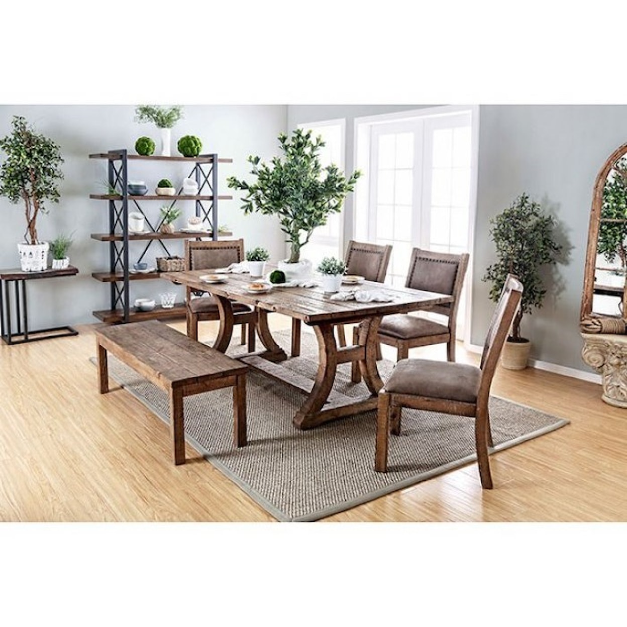 Furniture of America Gianna 77" Dining Table