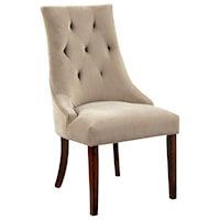 2 Pack of Contemporary Side Chairs with Tufted Back