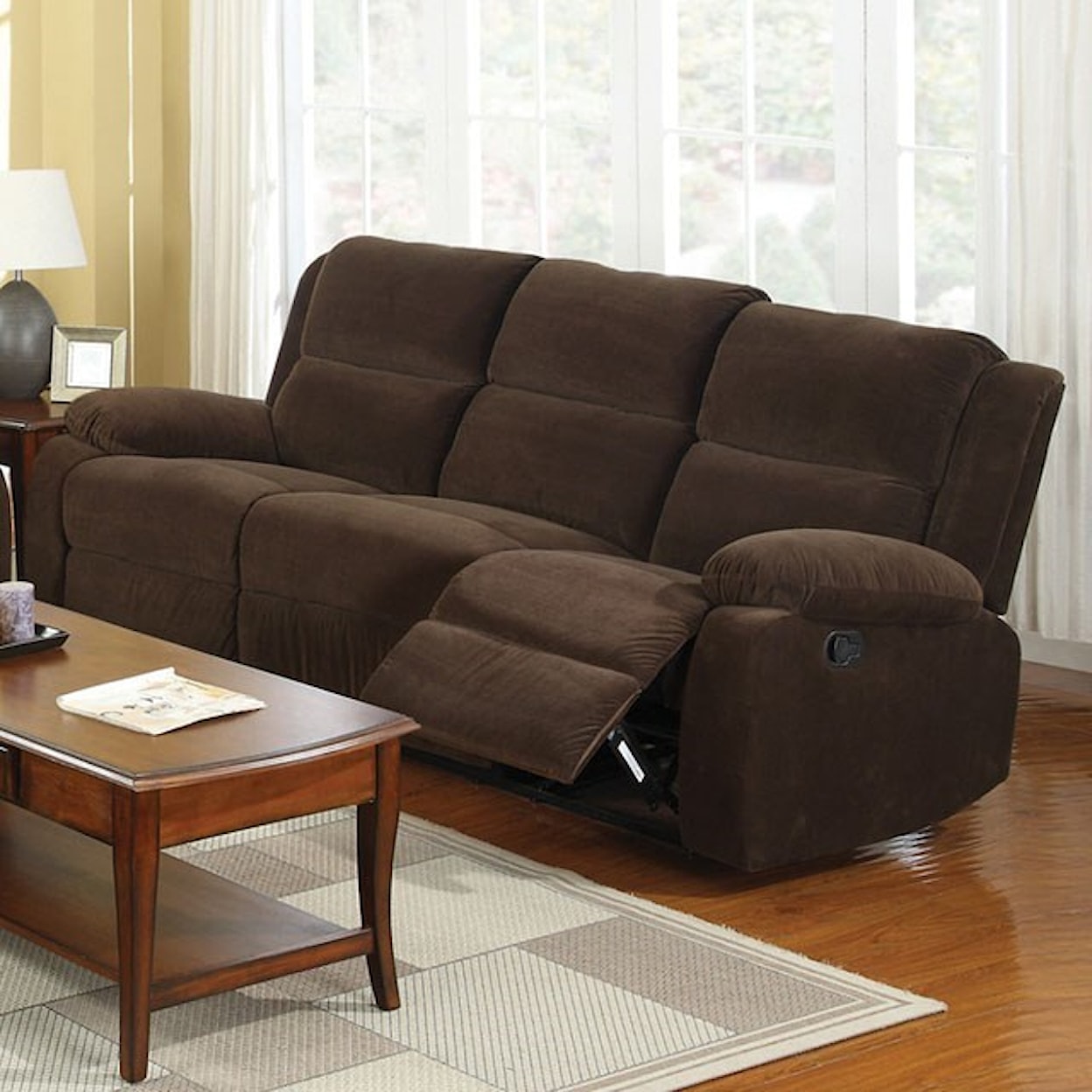 Furniture of America Haven Sofa w/ 2 Recliners
