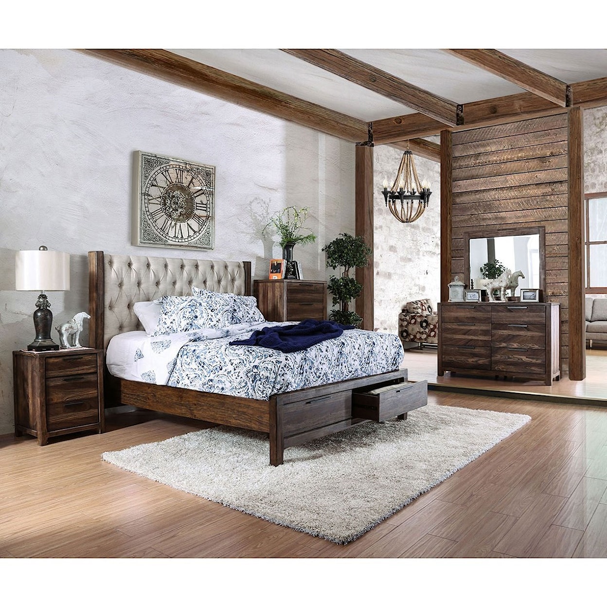 Furniture of America - FOA Hutchinson Queen Storage Bed