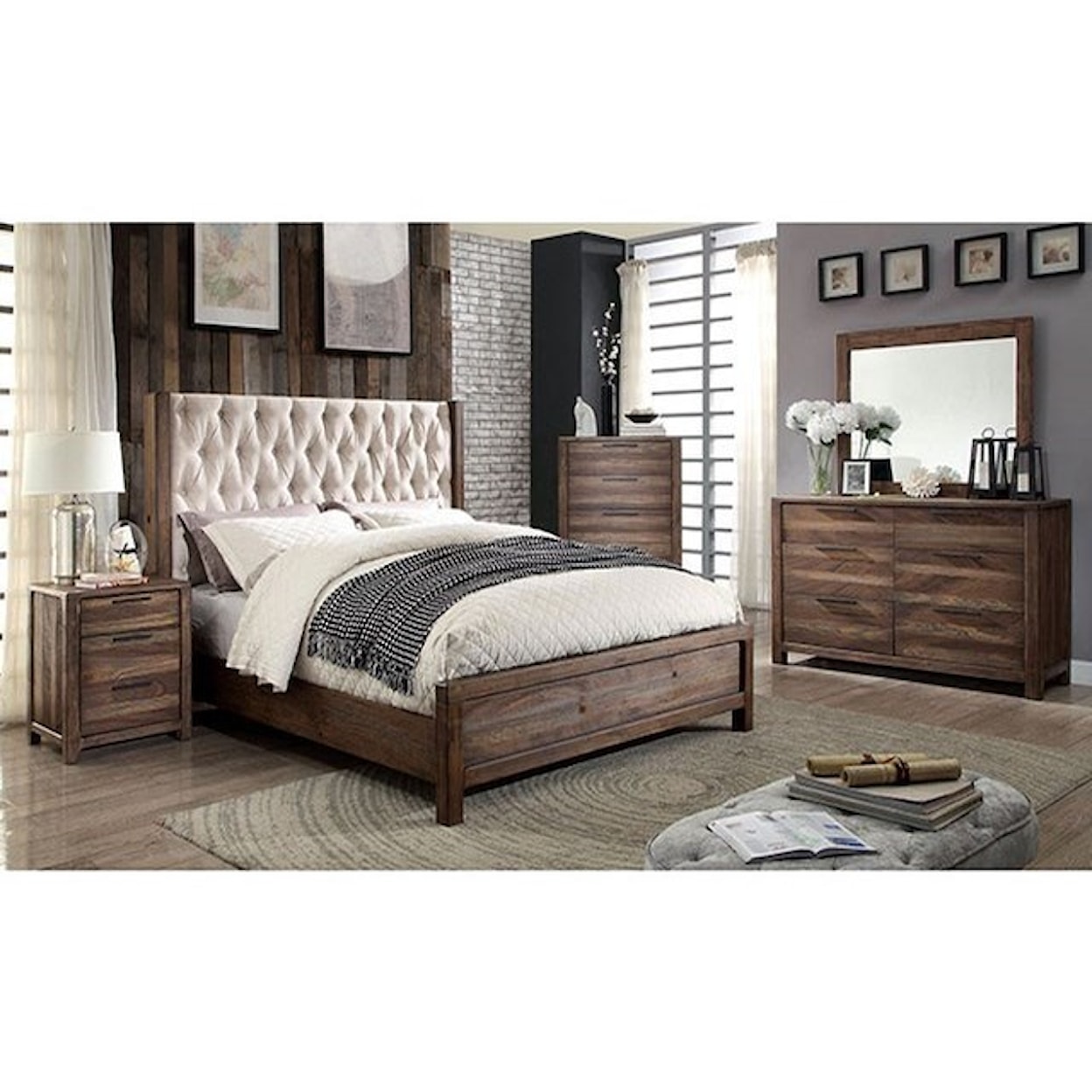 Furniture of America Hutchinson King Bed