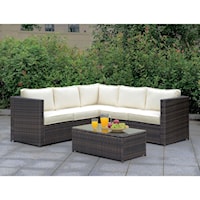 Contemporary Five Piece Outdoor Sectional Sofa