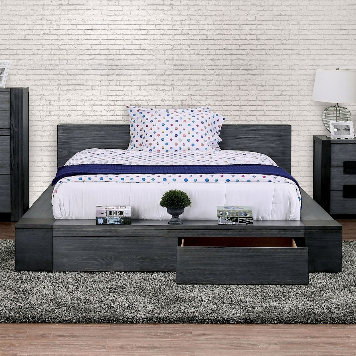 Furniture of America Janeiro King Storage Bed