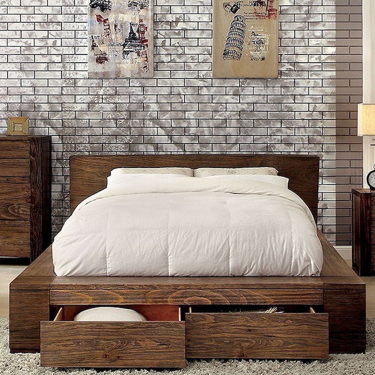 Furniture of America Janeiro Queen Storage Bed