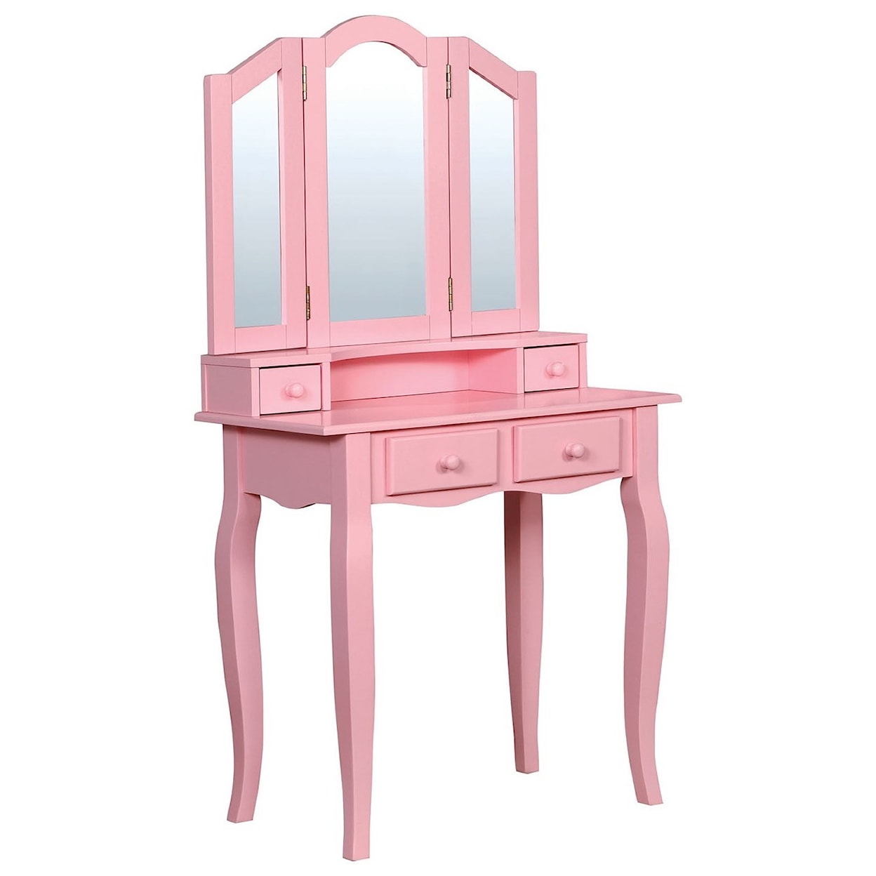 Furniture of America Janie JANIE PINK VANITY WITH STOOL |