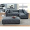 FUSA Jaylene Sectional and Ottoman Set