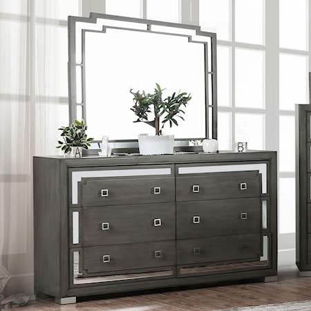 Dresser and Mirror Combination