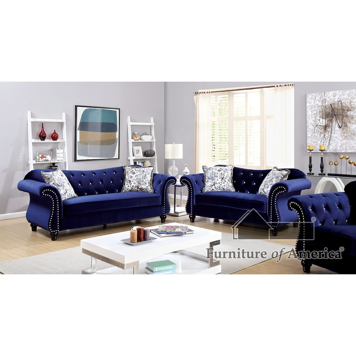 Furniture of America - FOA Jolanda Stationary Living Room Group