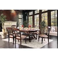 Transitional Dining Table with Leaf