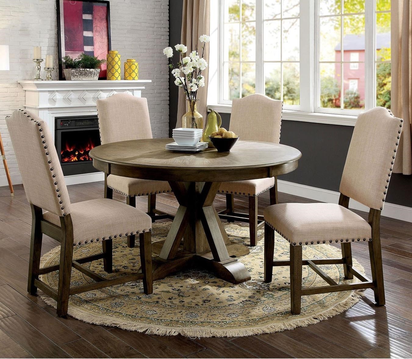 Vintage round table hotsell and chairs