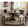 Furniture of America - FOA Julia Round Table + 4 Side Chairs
