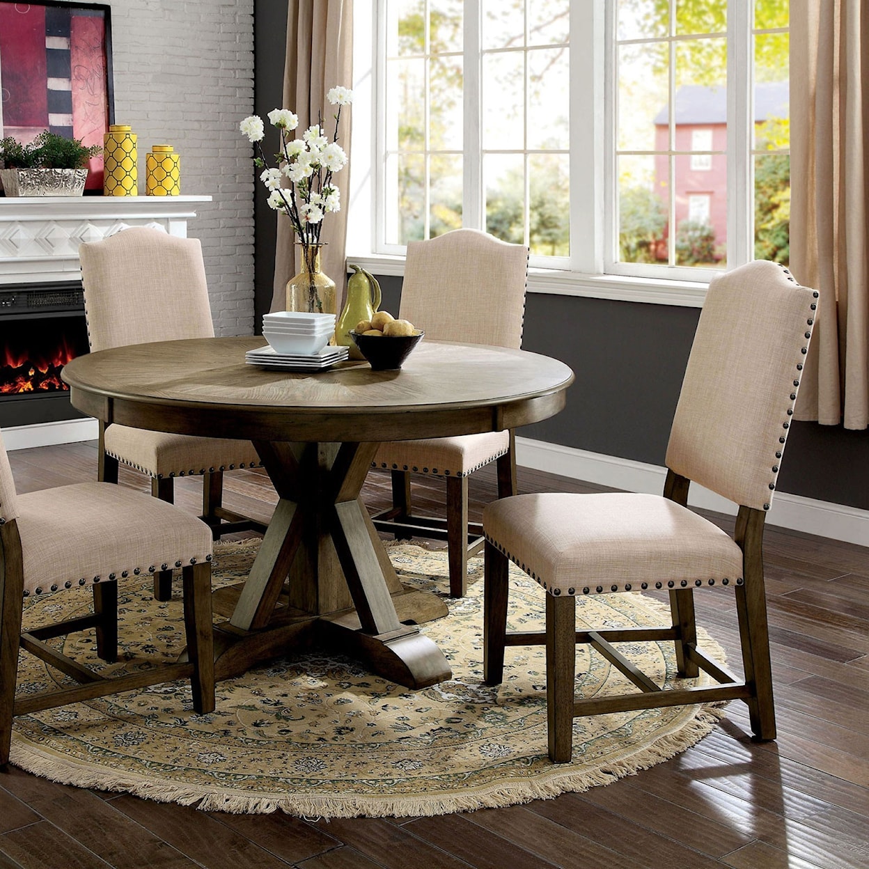 Furniture of America - FOA Julia Round Dining Table