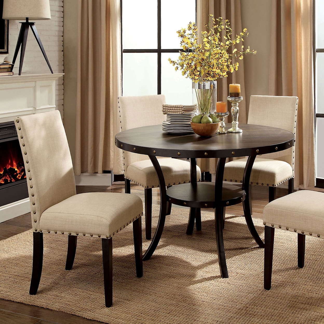 Furniture of America Kaitlin Round Dining Table