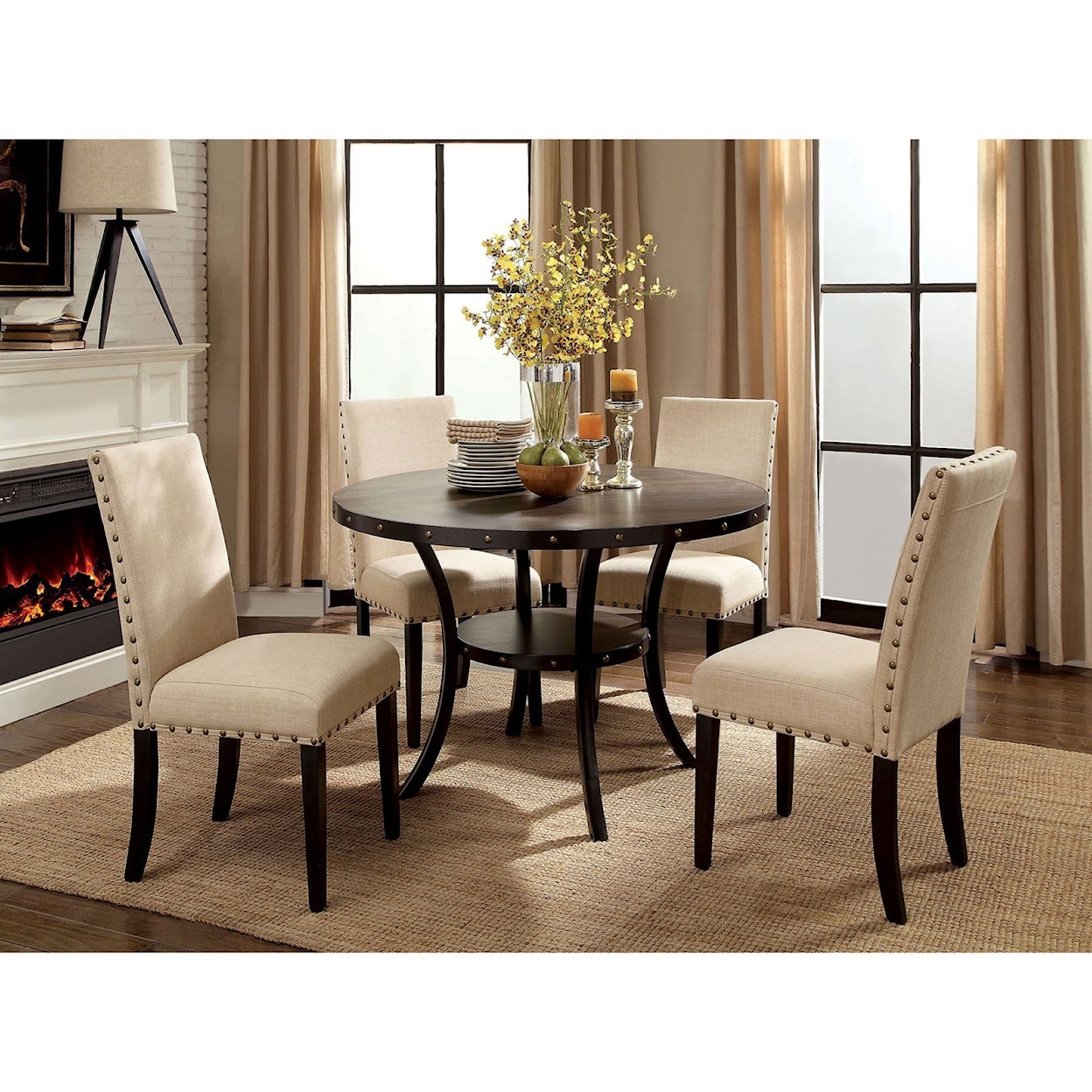 Furniture of America Kaitlin Round Dining Table