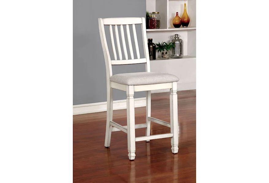 Kaliyah Set of 2 Counter Height Chairs by Furniture of America at Dream Home Interiors