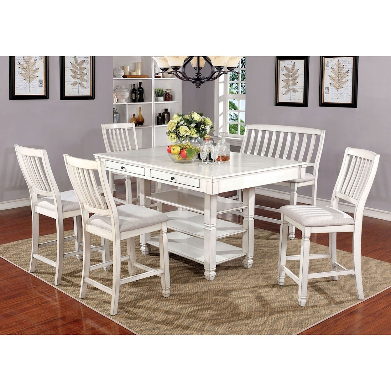 FUSA Kaliyah 6 Pc Pub Dining Set