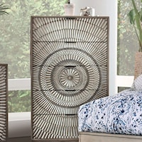 Glam Chest of 4 Drawers with Poly-Resin Design