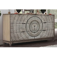 Glam Dresser 7-Drawer Dresser with Poly-Resin Design