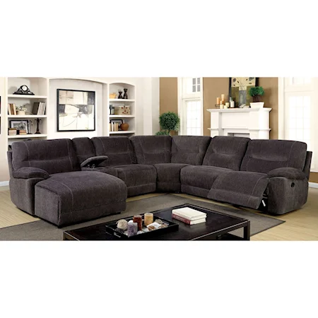 Transitional Sectional with Console