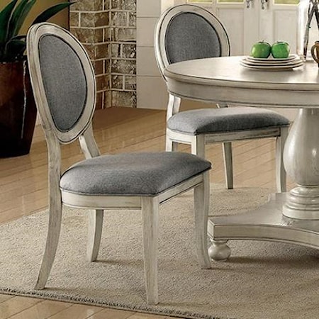 Transitional 2 Pack of Upholstered Side Chairs