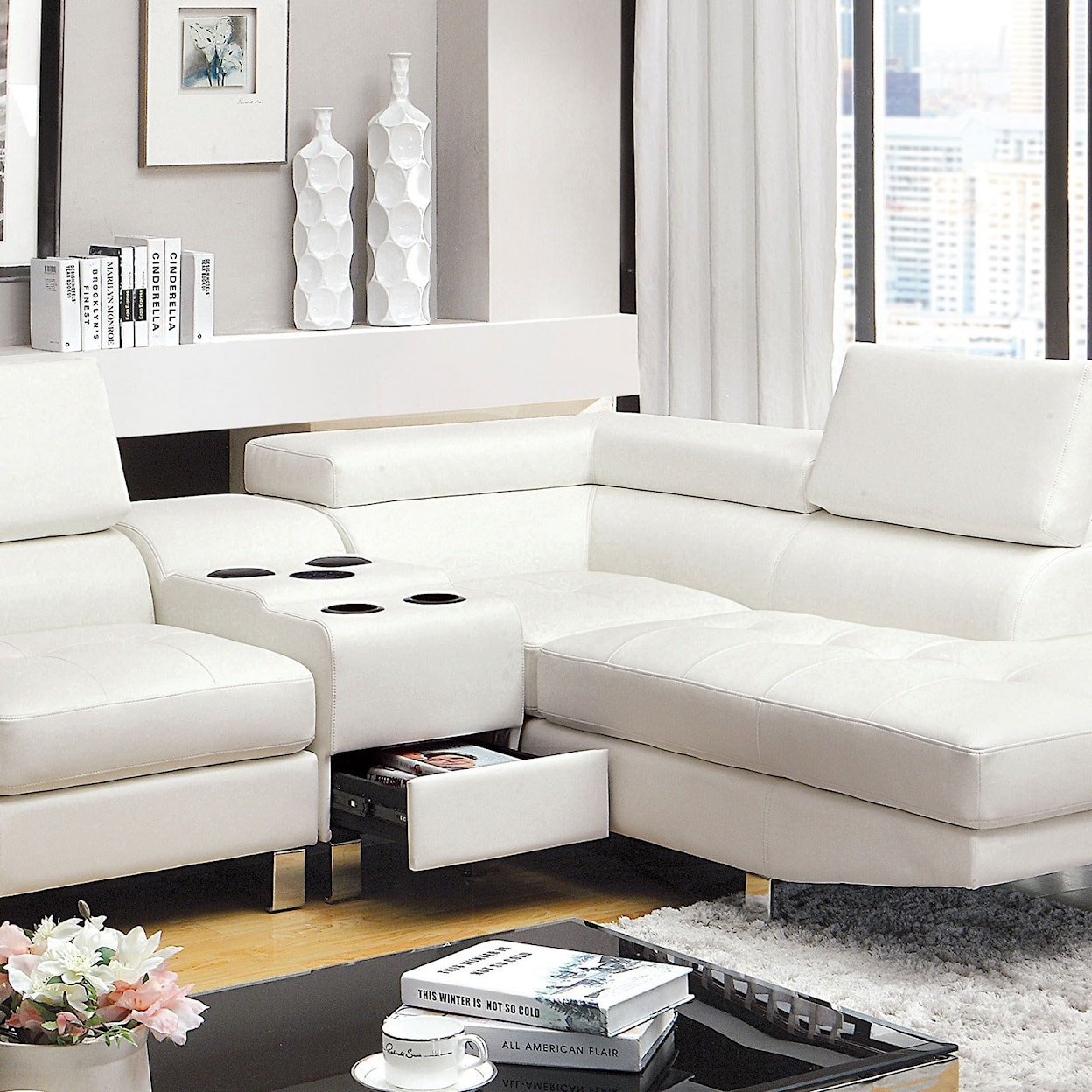 Furniture of America - FOA Kemina Sectional Sofa