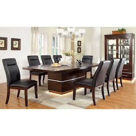 Pedestal Dining Table with 18" Leaf