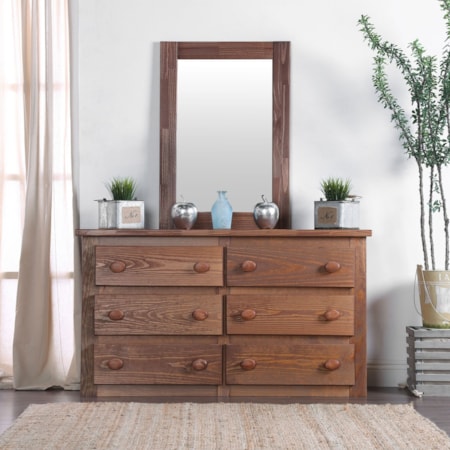 Dresser and Mirror Set