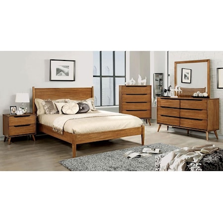 Queen Bed + 1NS + Dresser + Mirror + Chest