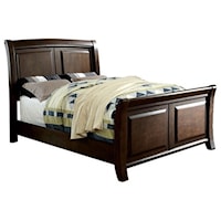 Transitional California King Bed with Headboard and Footboard Paneling