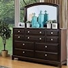 Furniture of America Litchville Dresser and Mirror Combination