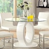 Furniture of America - FOA Lodia I Round Table w/ Glass Top