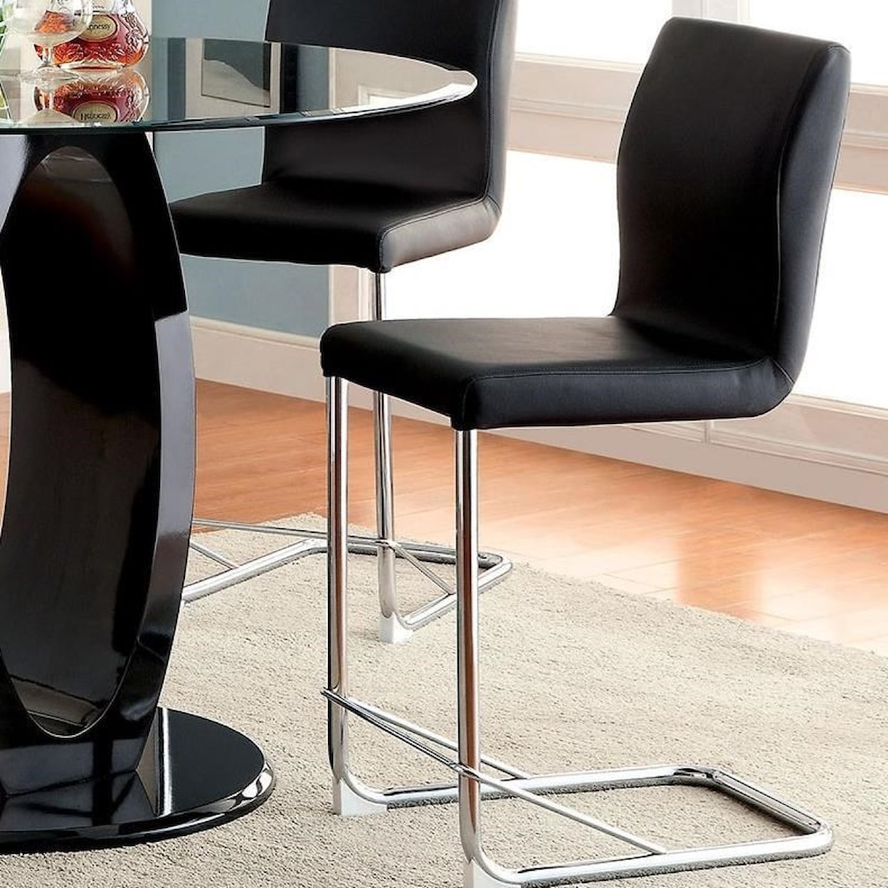 Furniture of America - FOA Lodia II Set of 2 Counter Height Chairs