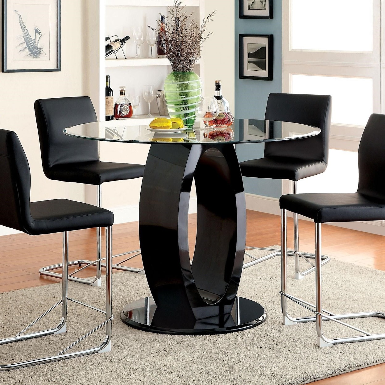 Furniture of America Lodia II Round Counter Height Table