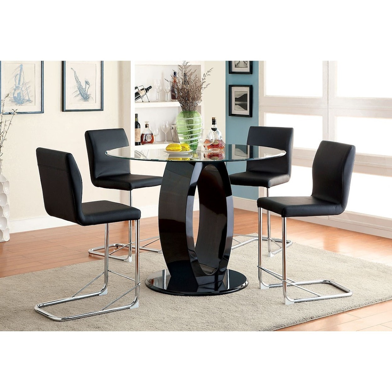 Furniture of America - FOA Lodia II Round Counter Height Table