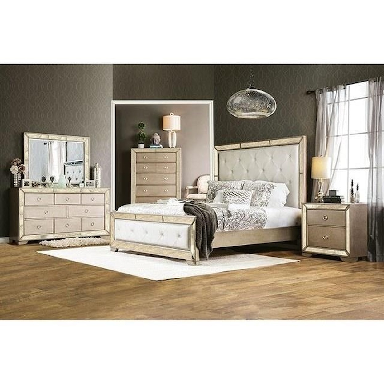 Furniture of America Loraine King Bed