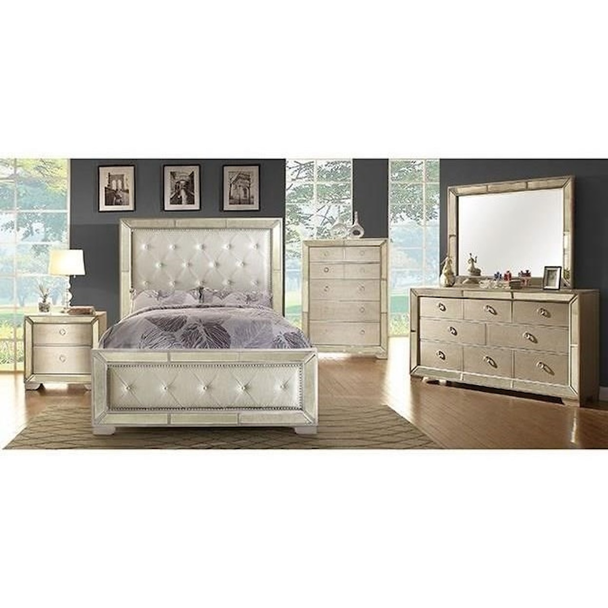 Furniture of America Loraine King Bed